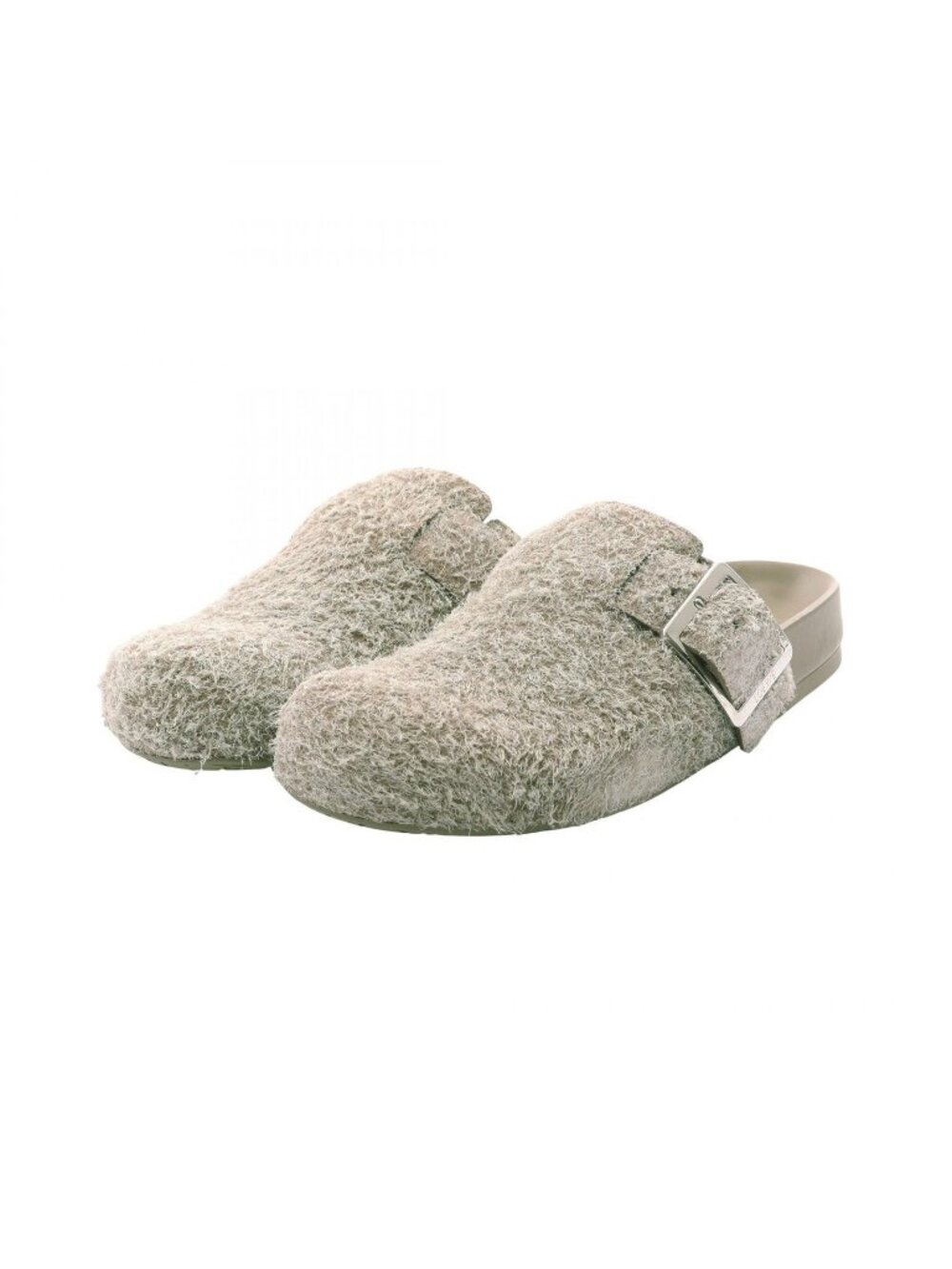 Loewe Mules Buckle Beige Sandals